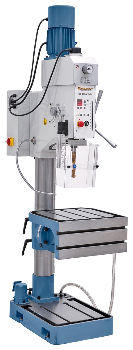 Getriebe-Säulenbohrmaschine GB 40 SN Vario mit Winkeltisch *
