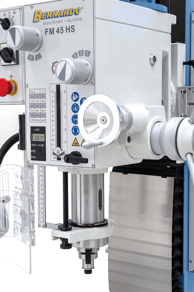 Bohr- und Fräsmaschine FM 45 HS inkl. 3-Achs-Digitalanzeige ES-12 V