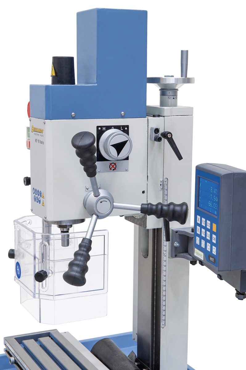 Bohr- und Fräsmaschine KF 16 Vario inkl. 3-Achs Digitalanzeige DT 40