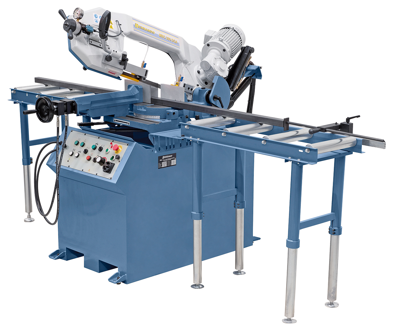Halbautomatische Doppelgehrungsbandsäge MBS 300 DGA / 400 V