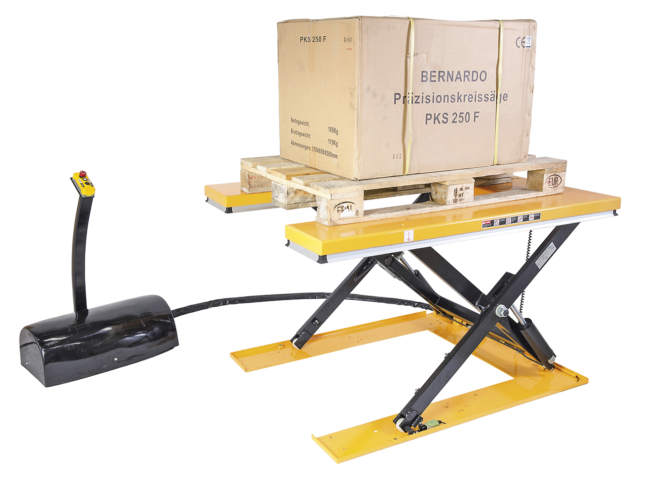 Flach-Scherenhubtisch mit U-Plattform FSHT 1500 U *