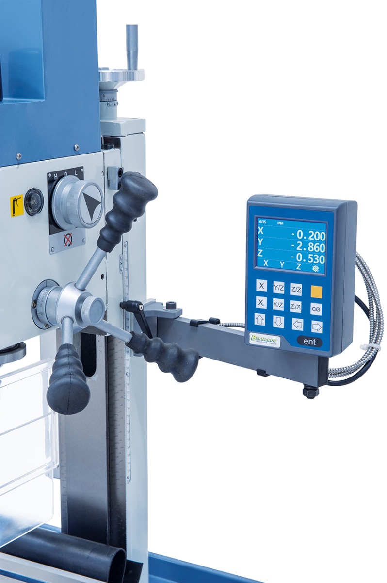 Bohr- und Fräsmaschine KF 16 L Vario inkl. 3-Achs Digitalanzeige DT 40