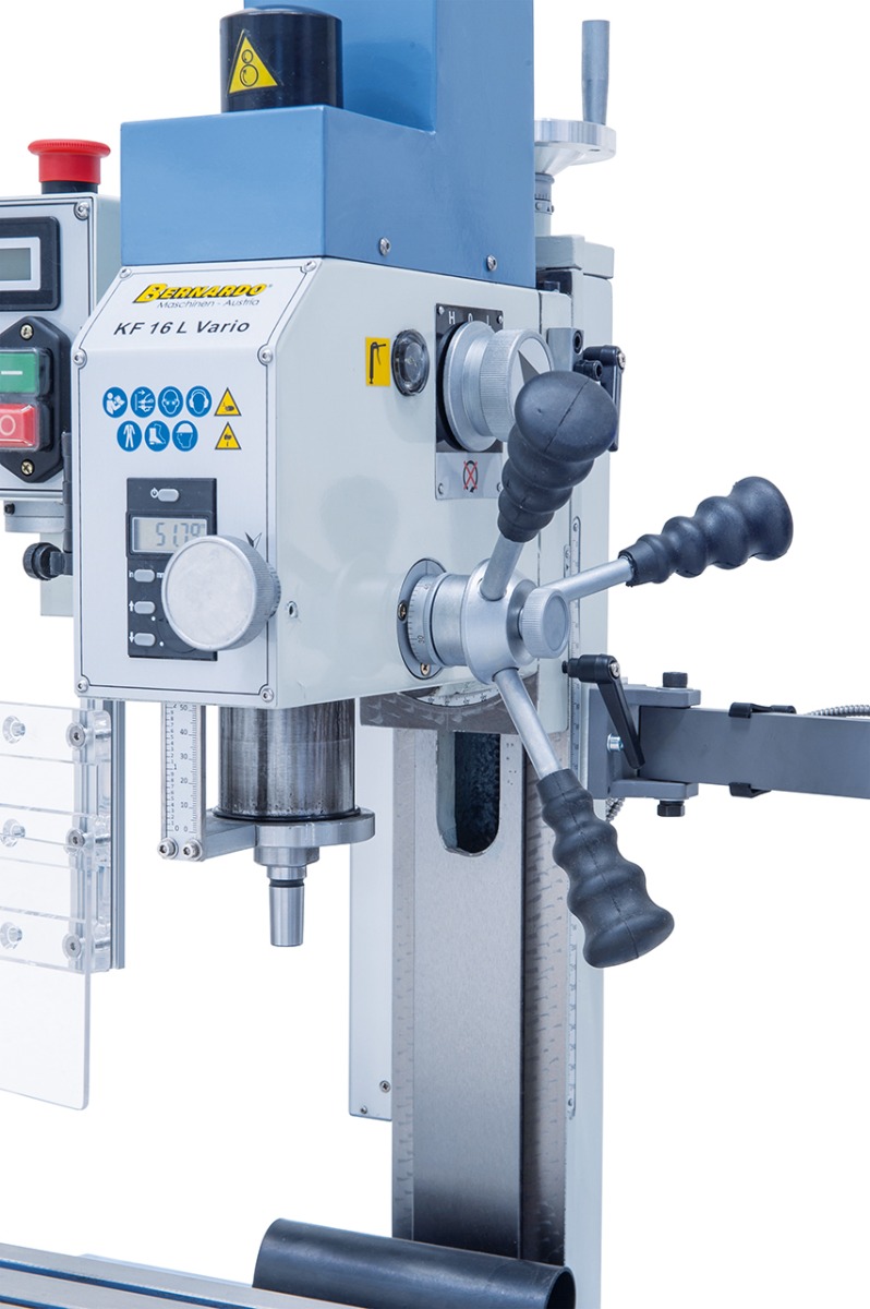 Bohr- und Fräsmaschine KF 16 L Vario inkl. 3-Achs Digitalanzeige DT 40