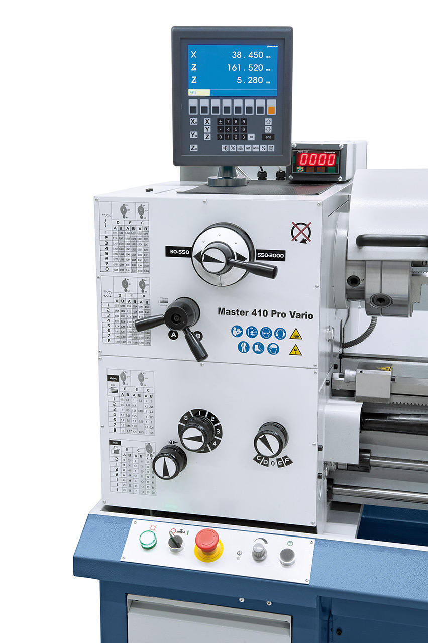 Universaldrehmaschine Master 410 Pro Vario inkl. 3-Achs-Digitalanzeige ES-12 V