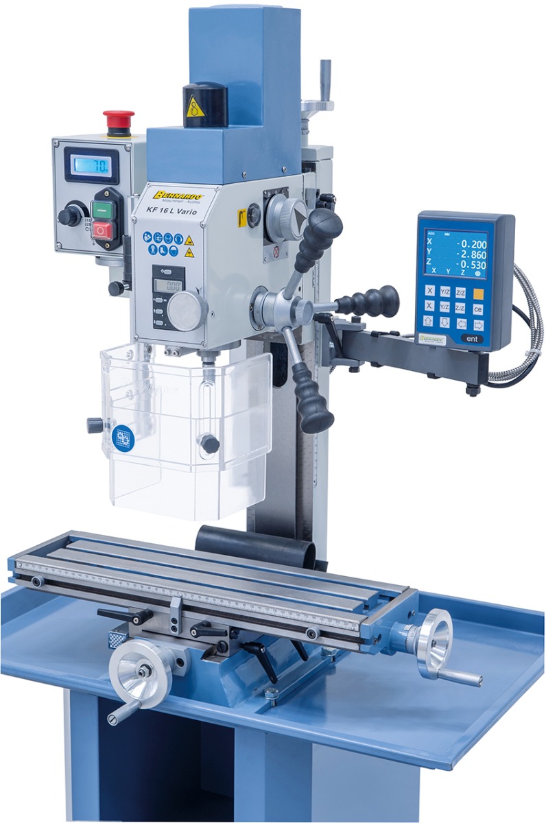 Bohr- und Fräsmaschine KF 16 L Vario inkl. 3-Achs Digitalanzeige DT 40