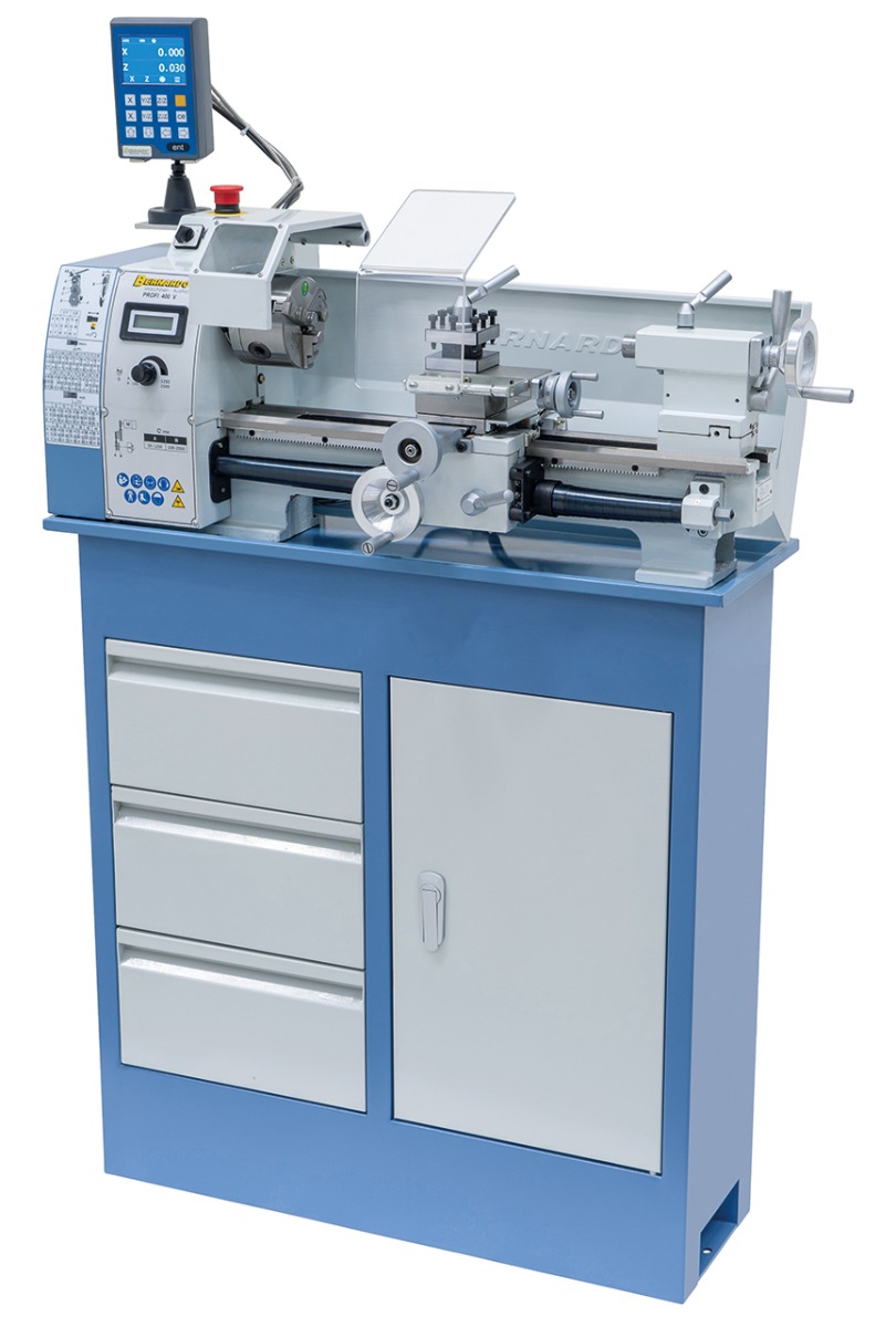 Tischdrehmaschine Profi 400 V / 230 V inkl. 2-Achs Digitalanzeige DT 40