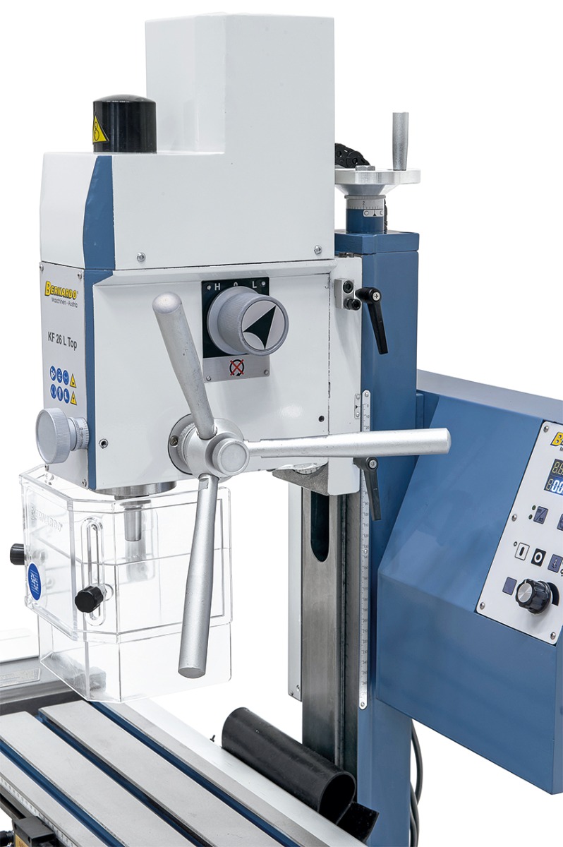 Bohr- und Fräsmaschine KF 26 L Top mit Vorschub inkl. 3-Achs Digitalanzeige DT 40