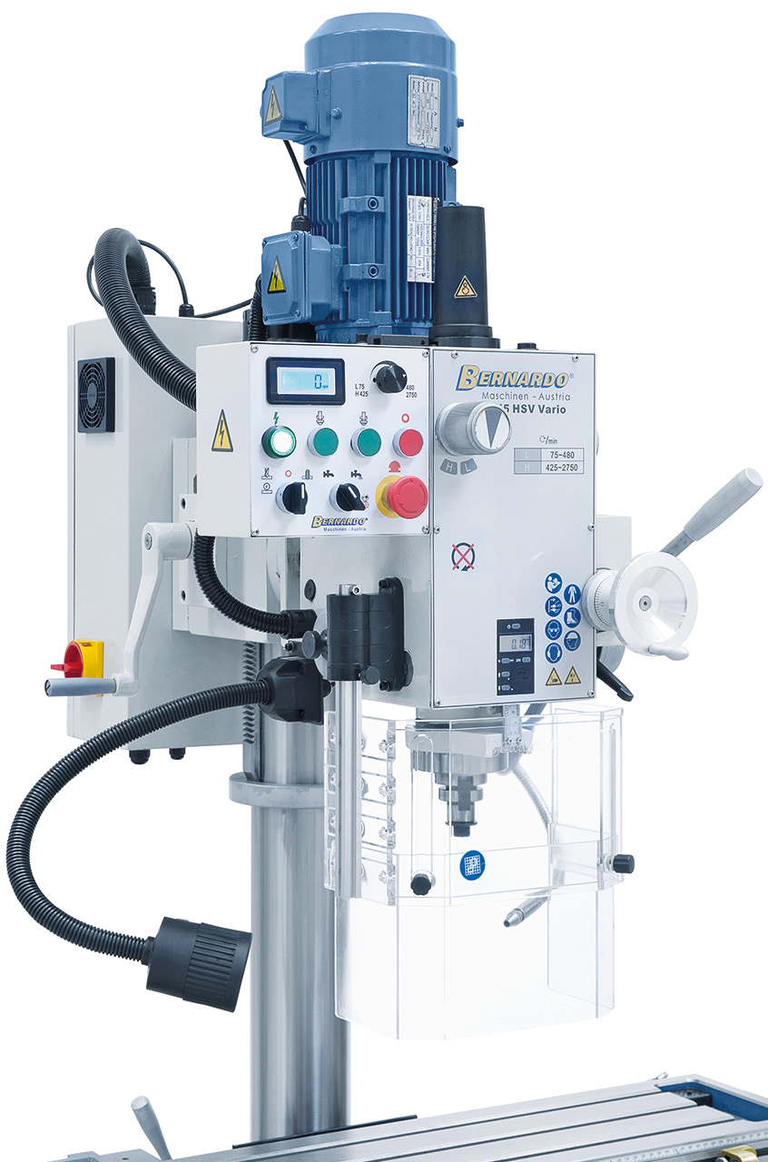 Bohr- und Fräsmaschine BF 45 HSV Vario inkl. Vorschub f. x-Achse