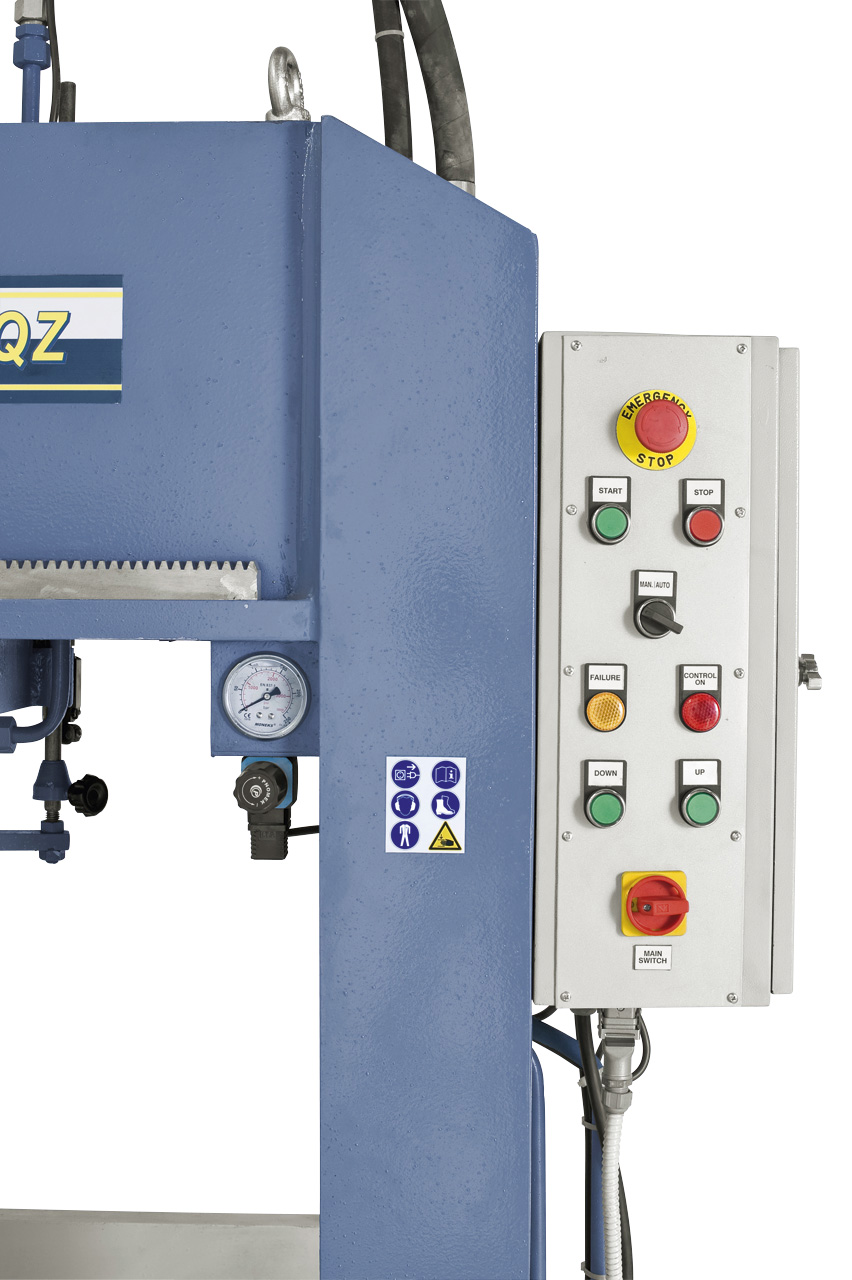 Hydraulische Werkstattpresse BRHP 100 QZ mit querverfahrbar. Druckzylinder *