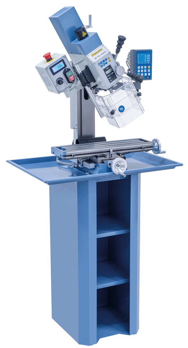 Bohr- und Fräsmaschine KF 16 L Vario inkl. 3-Achs Digitalanzeige DT 40