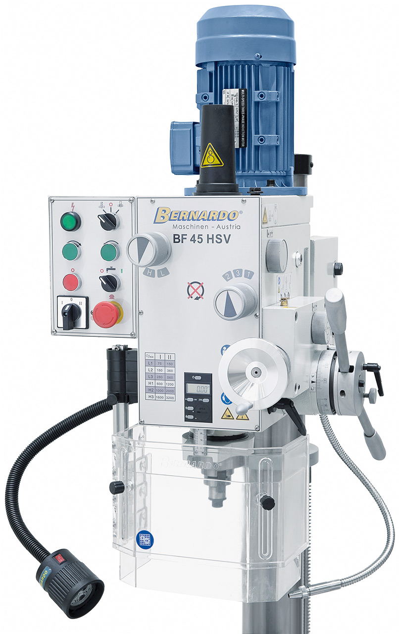 Bohr- und Fräsmaschine BF 45 HSV inkl. Vorschub f. x-Achse