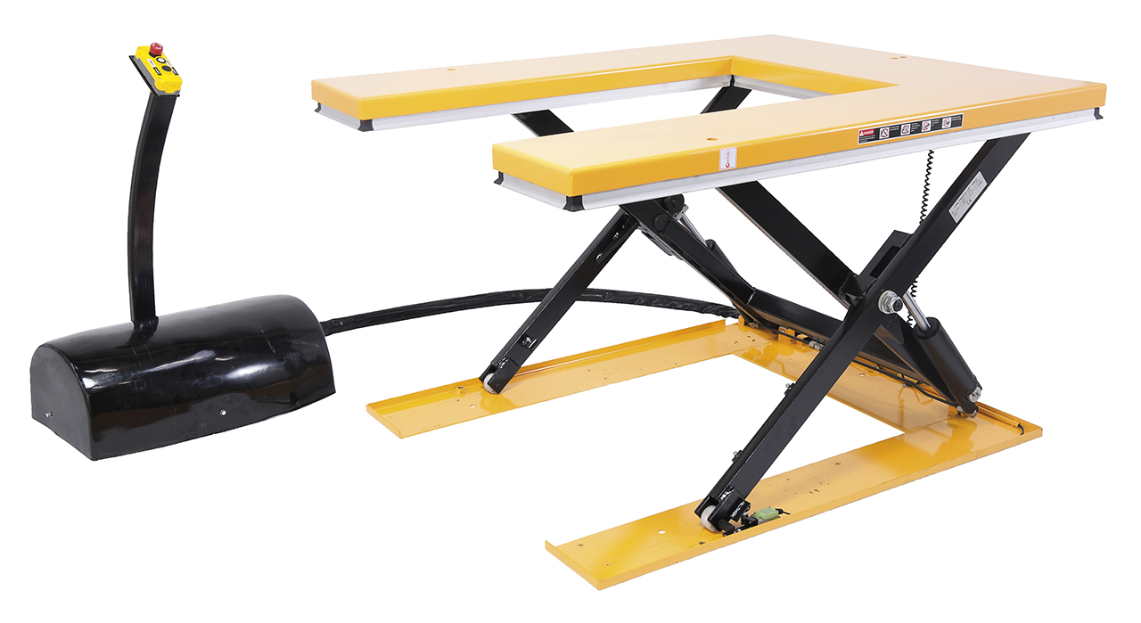Flach-Scherenhubtisch mit U-Plattform FSHT 1000 U *