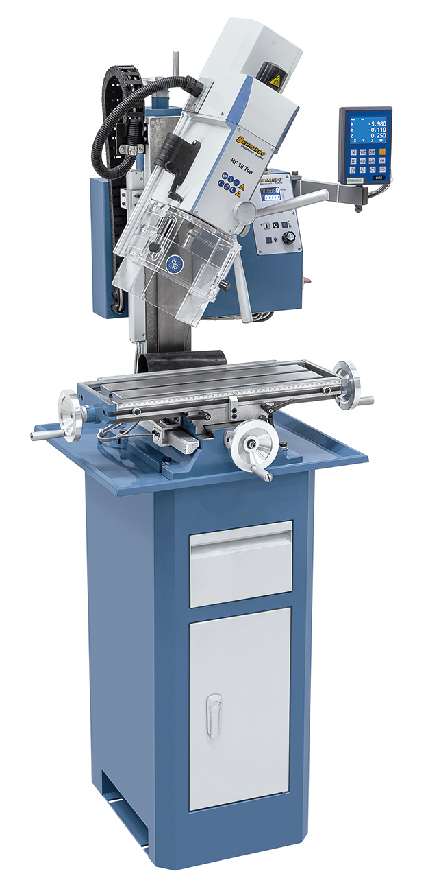 Bohr- und Fräsmaschine KF 18 Top inkl. 3-Achs Digitalanzeige DT 40