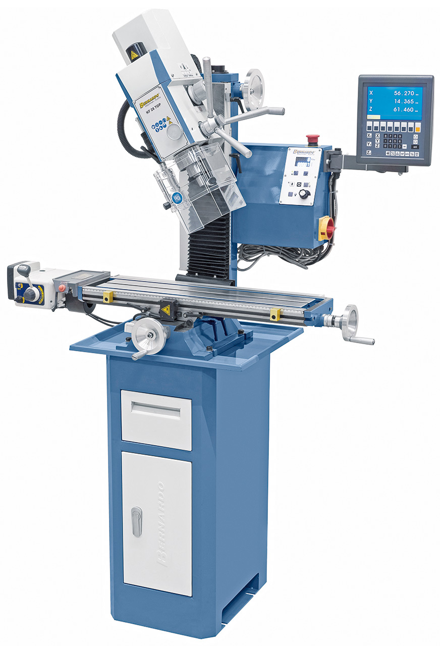 Bohr- und Fräsmaschine KF 28 Top mit Vorschub inkl. 3-Achs Digitalanzeige ES-12 V