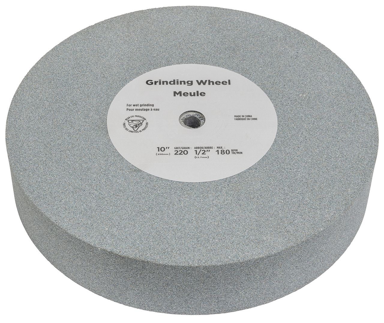 Schleifscheibe Edelkorund Ø 250 x 50 mm, Ø 12 mm, K 220, 180 rpm f. NTS 250 Pro / NTS 250 Pro Vario
