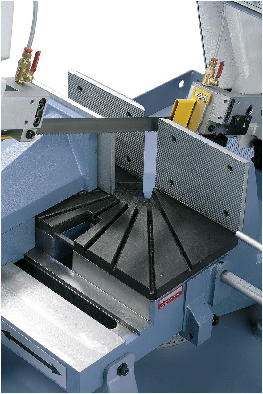 Halbautomatische Doppelgehrungsbandsäge MBS 350 DGA / 400 V