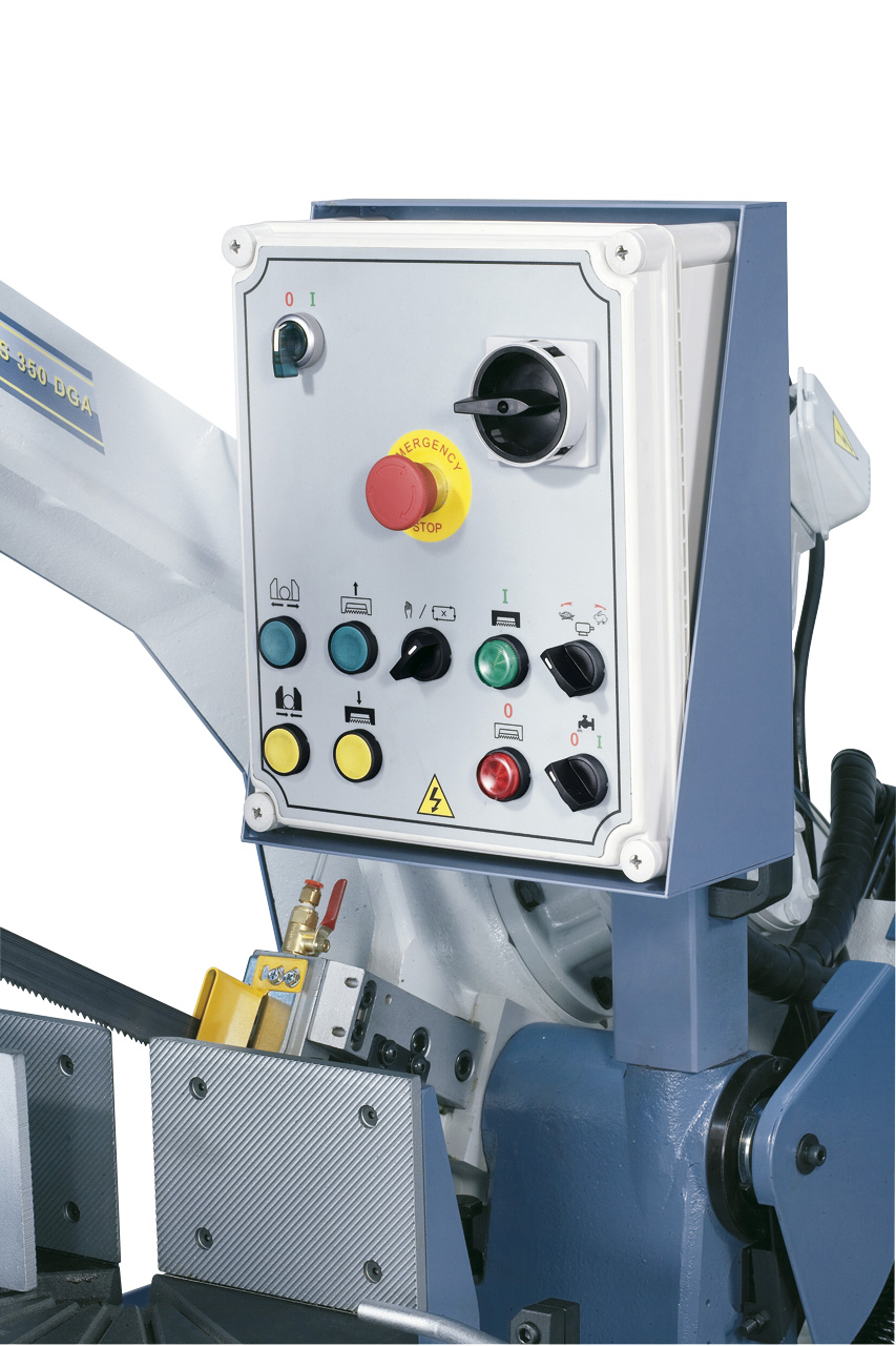 Halbautomatische Doppelgehrungsbandsäge MBS 350 DGA-V / 400 V