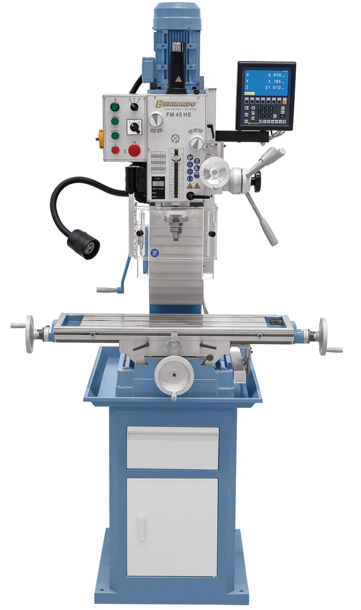 Bohr- und Fräsmaschine FM 45 HS inkl. 3-Achs-Digitalanzeige ES-12 V