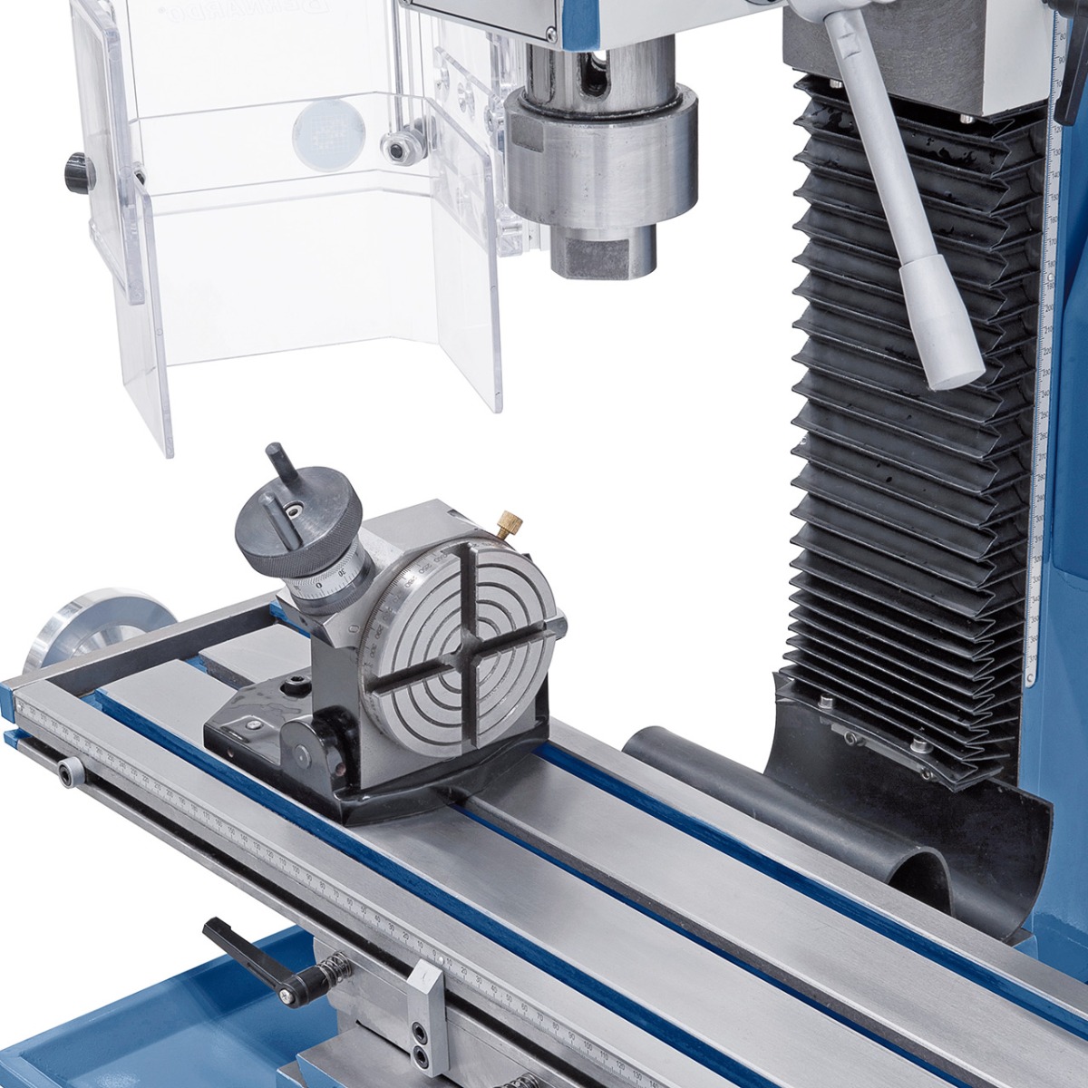 Bohr- und Fräsmaschine KF 28 Top mit Vorschub inkl. 3-Achs Digitalanzeige ES-12 V