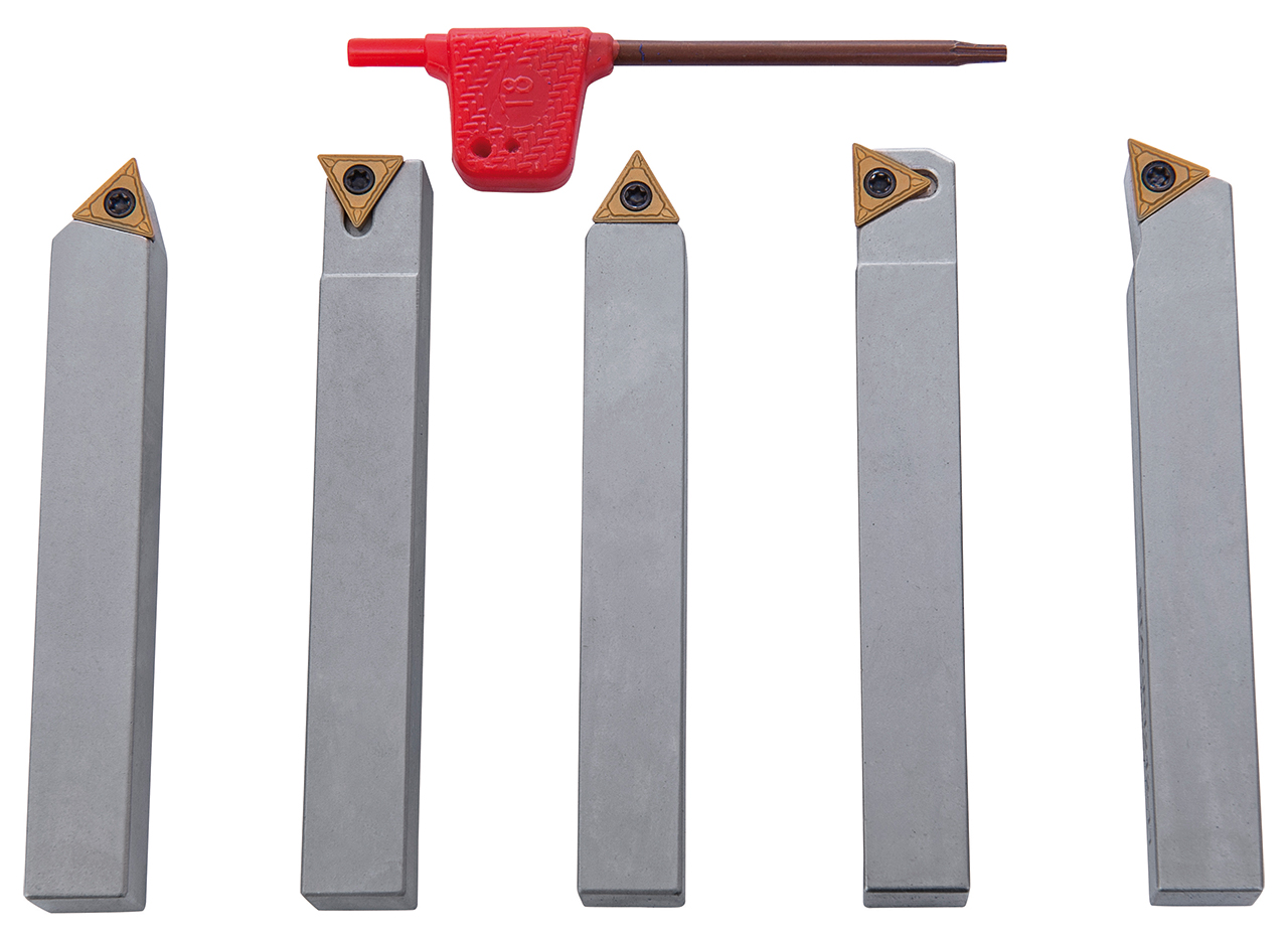 Drehmeisselsatz mit HM-Wendepl., 12 mm, 5-tlg.