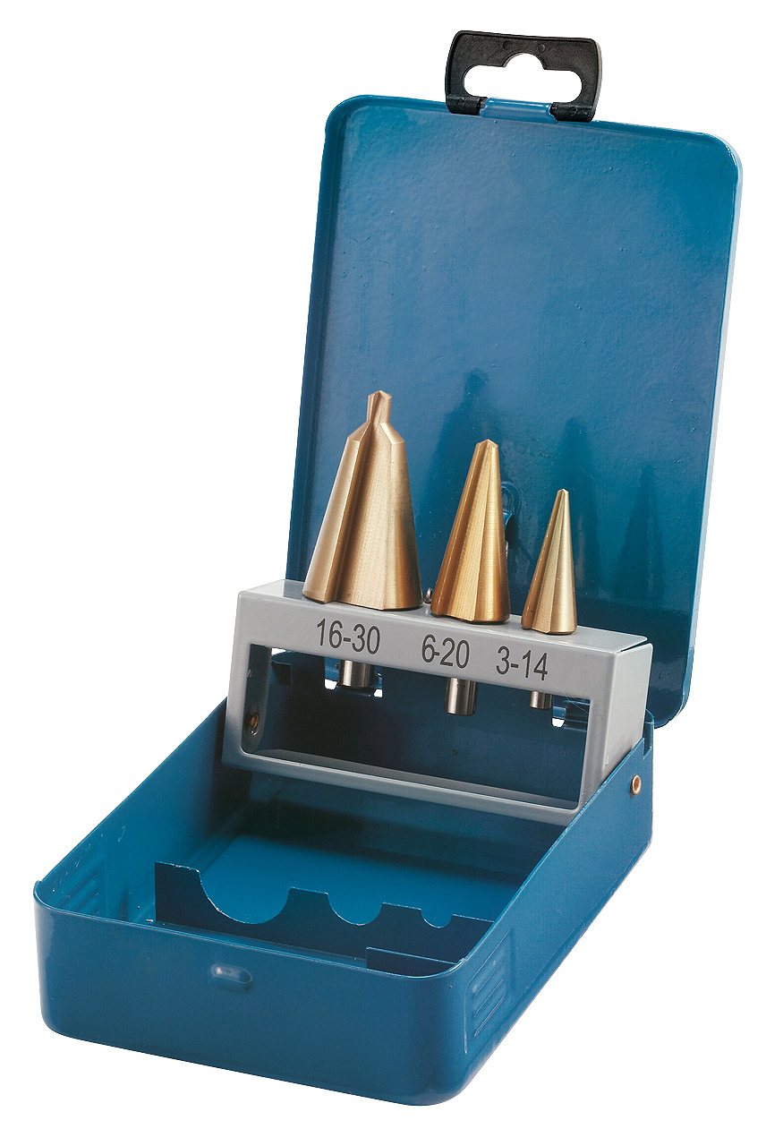 Schälbohrer-Kassette, 3-tlg., TiN-beschichtet