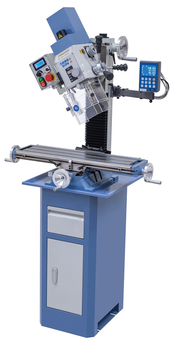 Bohr- und Fräsmaschine KF 25 L Vario inkl. 3-Achs Digitalanzeige DT 40