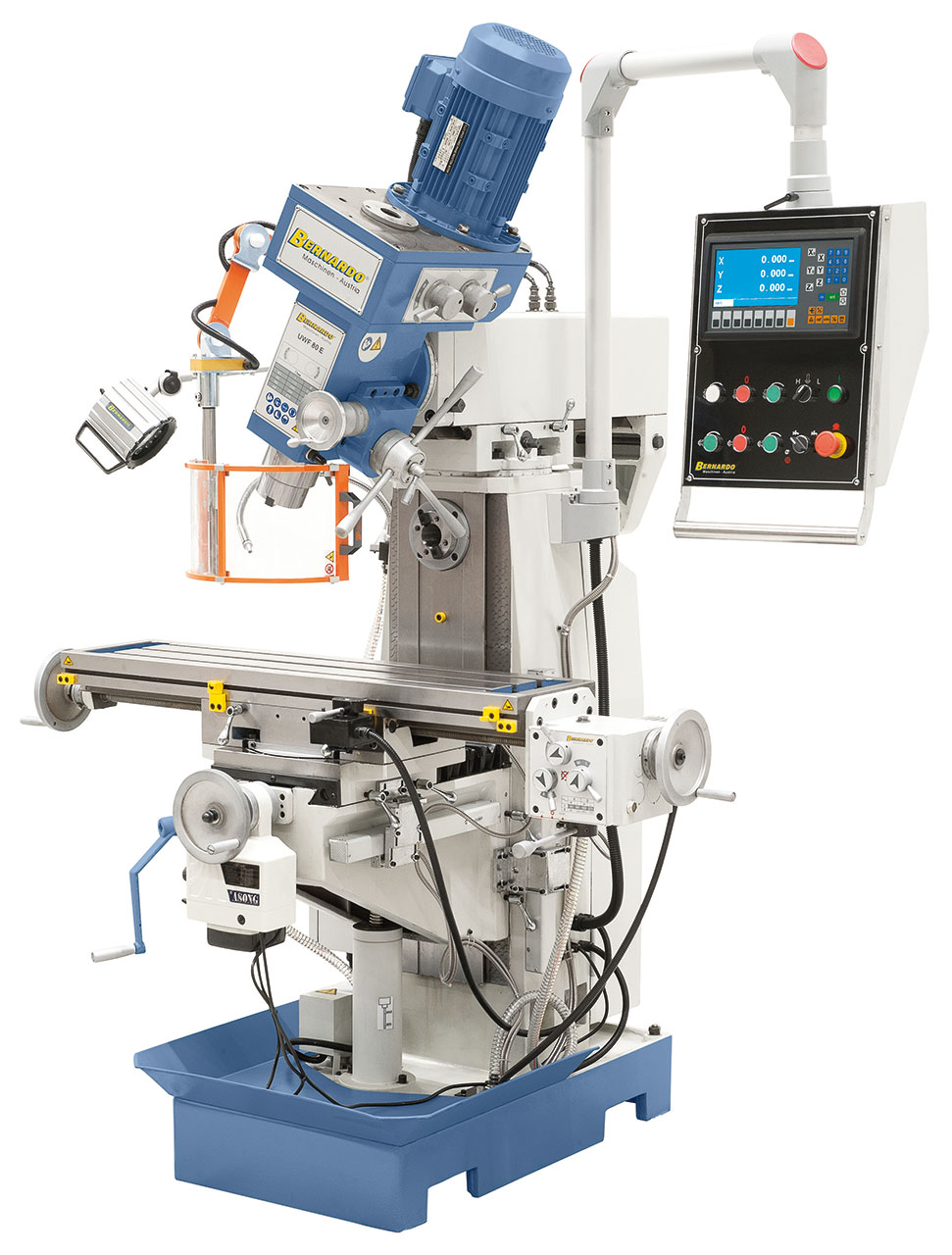 Universalfräsmaschine UWF 80 E inkl. 3-Achs-Digitalanzeige ES-12 H und y-Vorschub