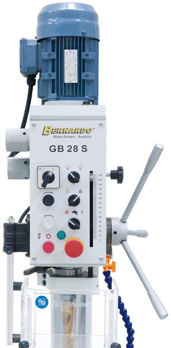 Getriebe-Tischbohrmaschine GB 28 S mit Kühlmitteleinrichtung