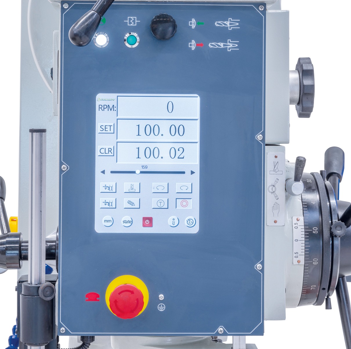 Getriebe-Säulenbohrmaschine GB 55 SK NC Vario mit Kreuztisch *