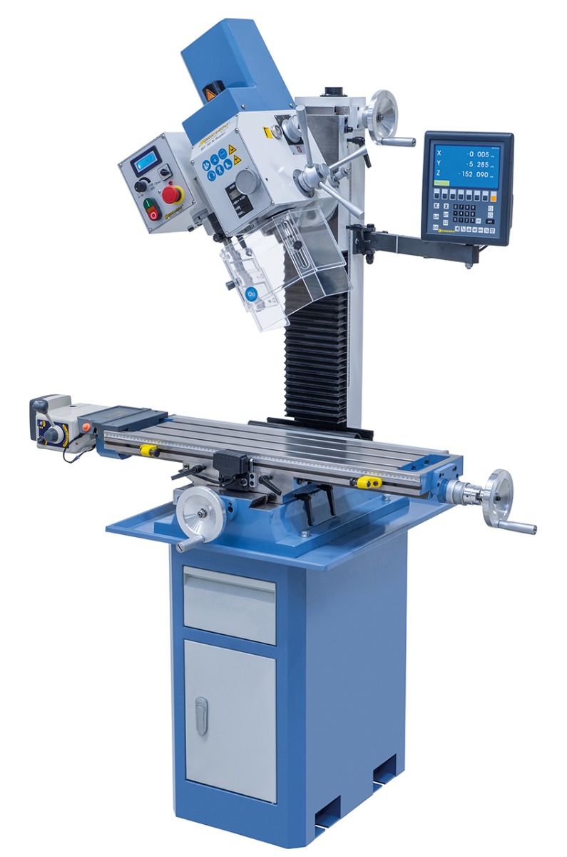 Bohr- und Fräsmaschine BF 30 N Super mit Vorschub inkl. 3-Achs-Digitalanzeige ES-12 V