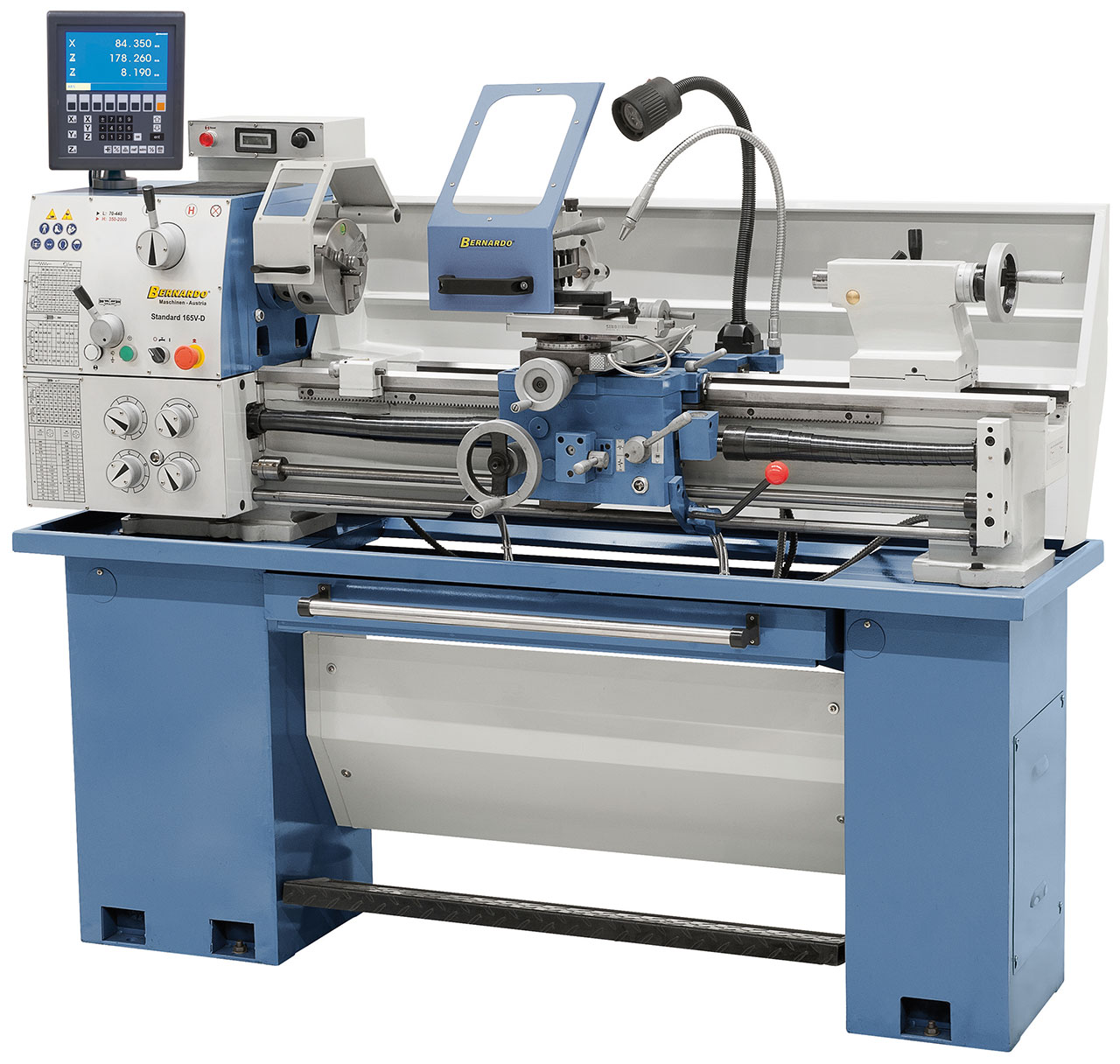 Leit- und Zugspindeldrehmaschine Standard 165 V-D inkl. 3-Achs-Digitalanzeige ES-12 V *