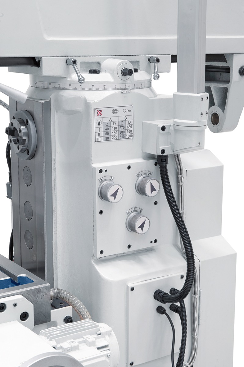 Universalfräsmaschine UWF 90 - 1270 inkl. 3-Achs-DRO ES-12 H und pneumat.WK-Klemmung *