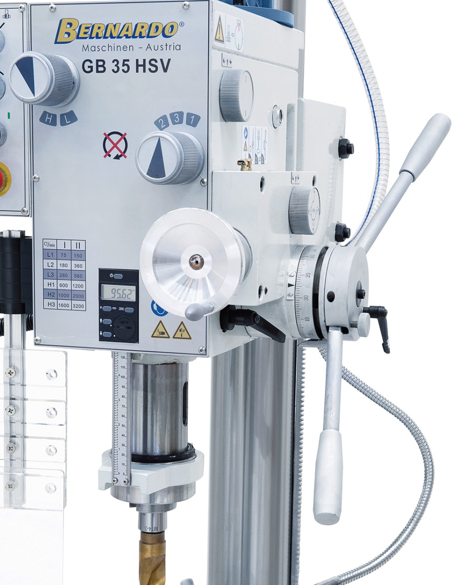 Getriebe-Säulenbohrmaschine GB 35 HSV mit Kühlmitteleinrichtung
