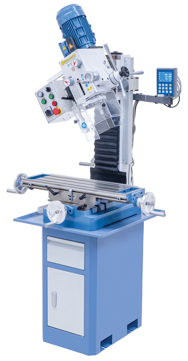 Bohr- und Fräsmaschine BF 30 G inkl. 3-Achs Digitalanzeige DT 40