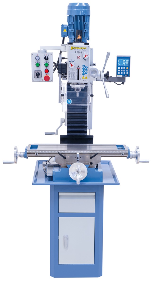 Bohr- und Fräsmaschine BF 30 G inkl. 3-Achs Digitalanzeige DT 40