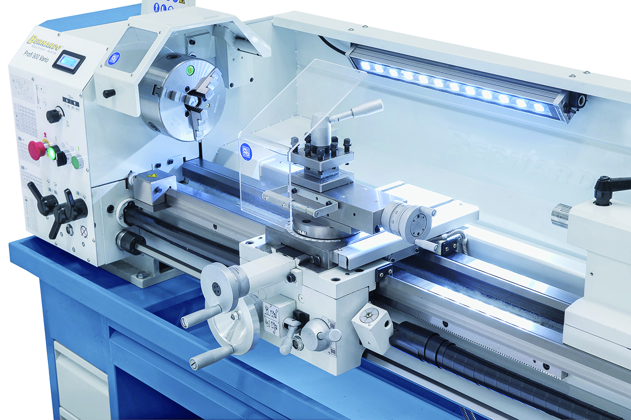 Leit- und Zugspindeldrehmaschine Profi 900 Vario / 230 V inkl. 2-Achs-Digitalanzeige ES-12 V