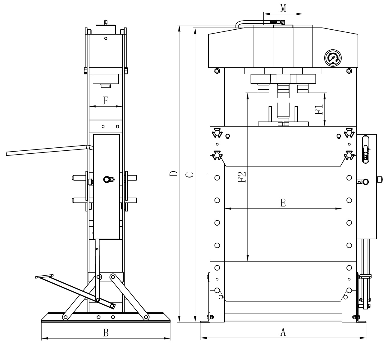 Profi - Werkstattpresse WK 50 FH Pro