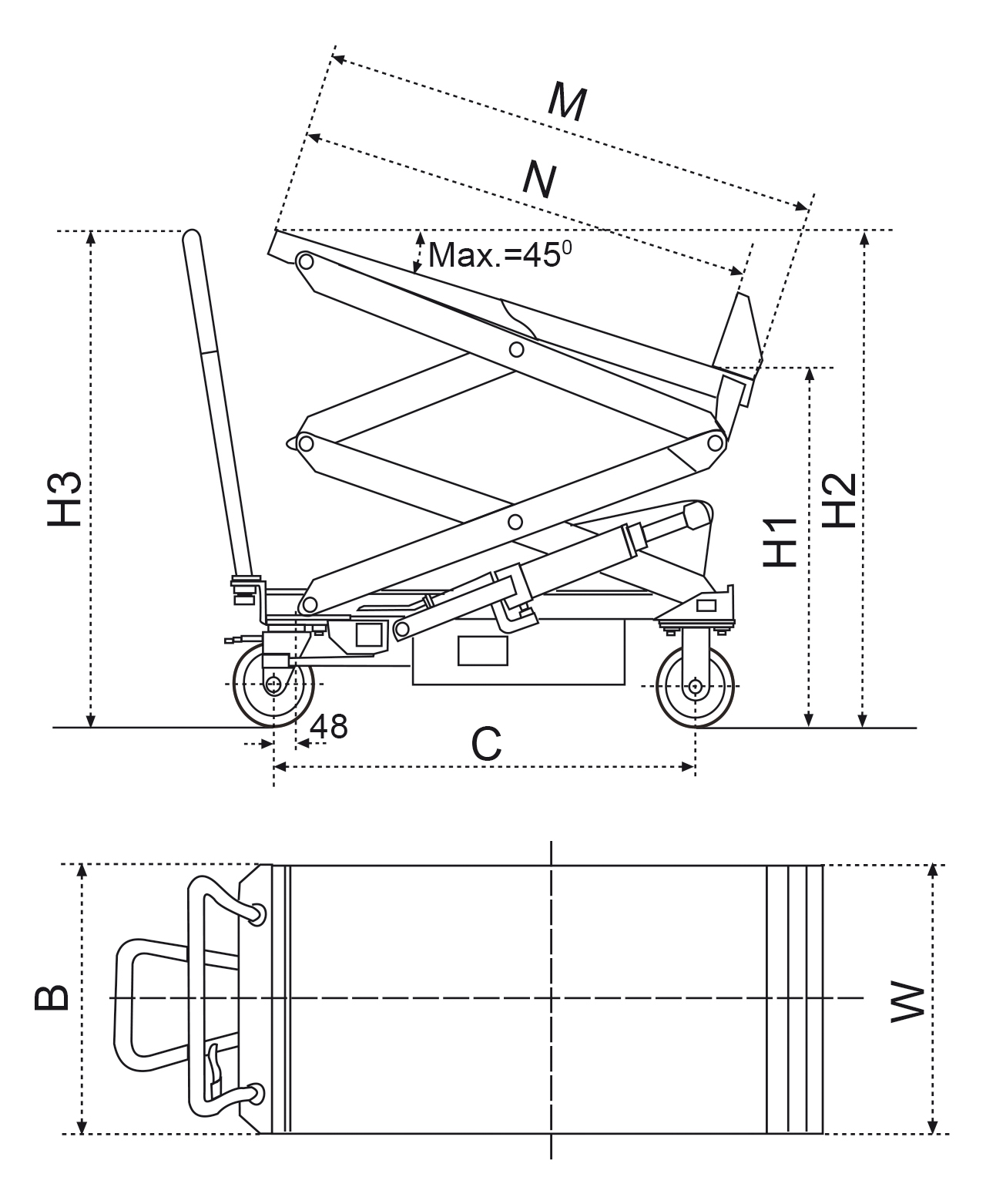Hebe- und Kipptisch HK 800