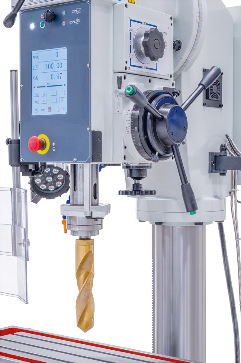 Getriebe-Säulenbohrmaschine GB 55 SK NC Vario mit Kreuztisch *