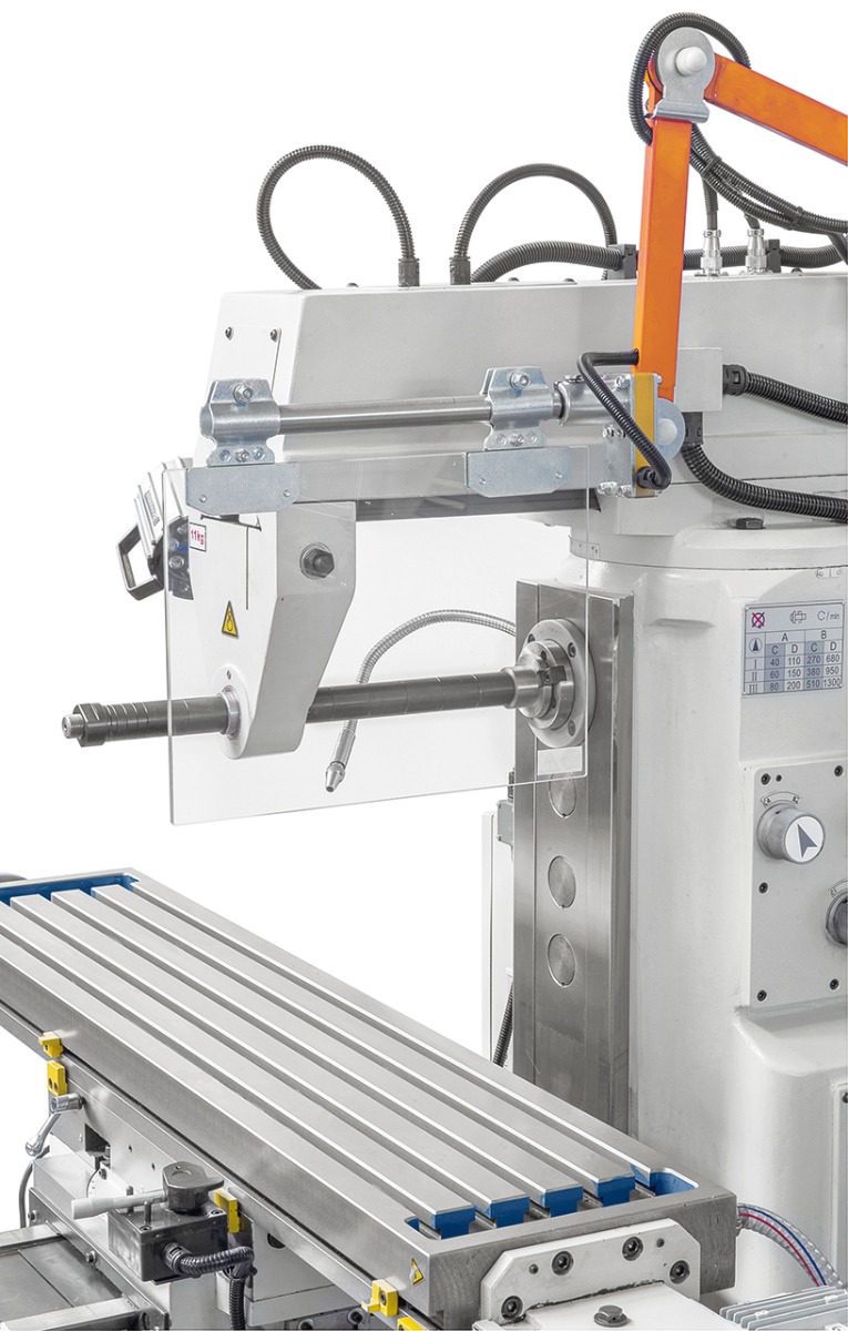 Universalfräsmaschine UWF 90 - 1270 inkl. 3-Achs-DRO ES-12 H und pneumat.WK-Klemmung *