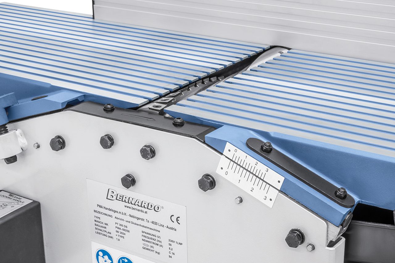 Abricht- und Dickenhobelmaschine PT 305 DS mit Absaugung / 400 V