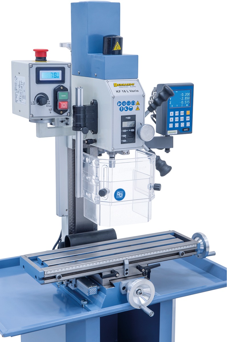 Bohr- und Fräsmaschine KF 16 L Vario inkl. 3-Achs Digitalanzeige DT 40