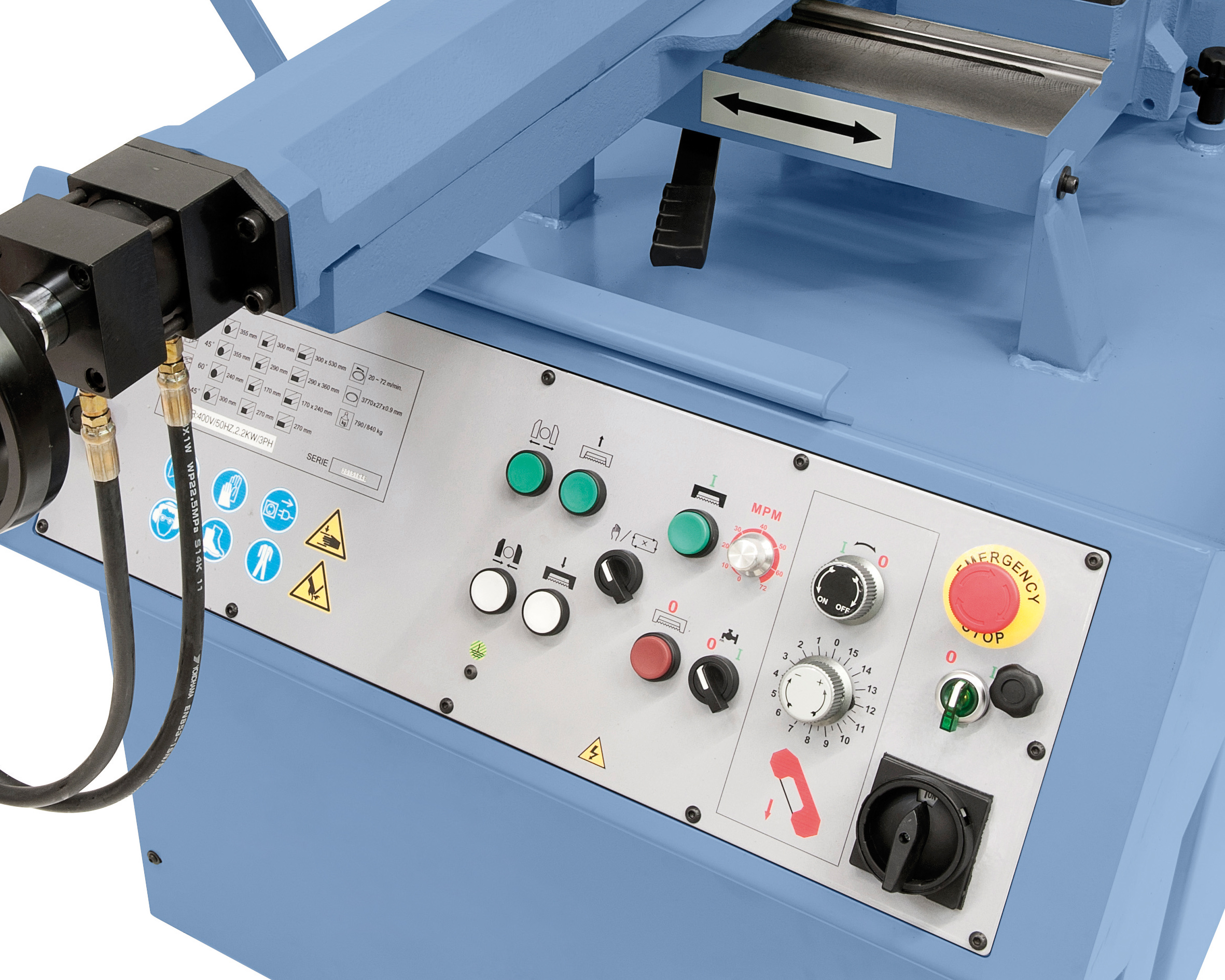 Halbautomatische Doppelgehrungsbandsäge MBS 530 DGA-V