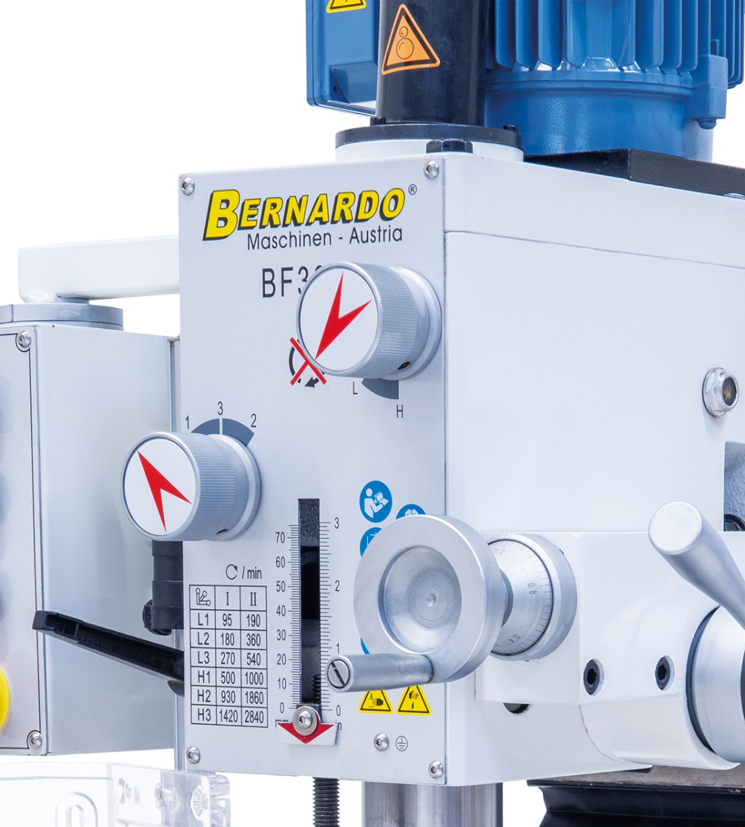 Bohr- und Fräsmaschine BF 30 G inkl. 3-Achs Digitalanzeige DT 40