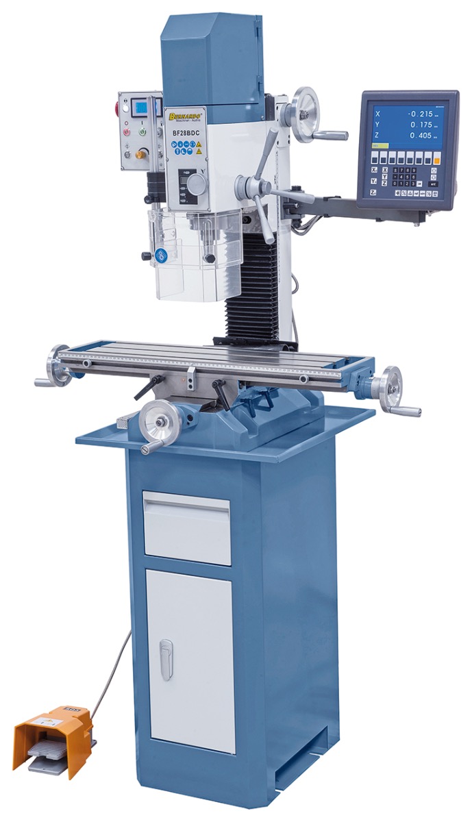 Bohr- und Fräsmaschine BF 28 BDC inkl. 3-Achs-Digitalanzeige ES-12 V