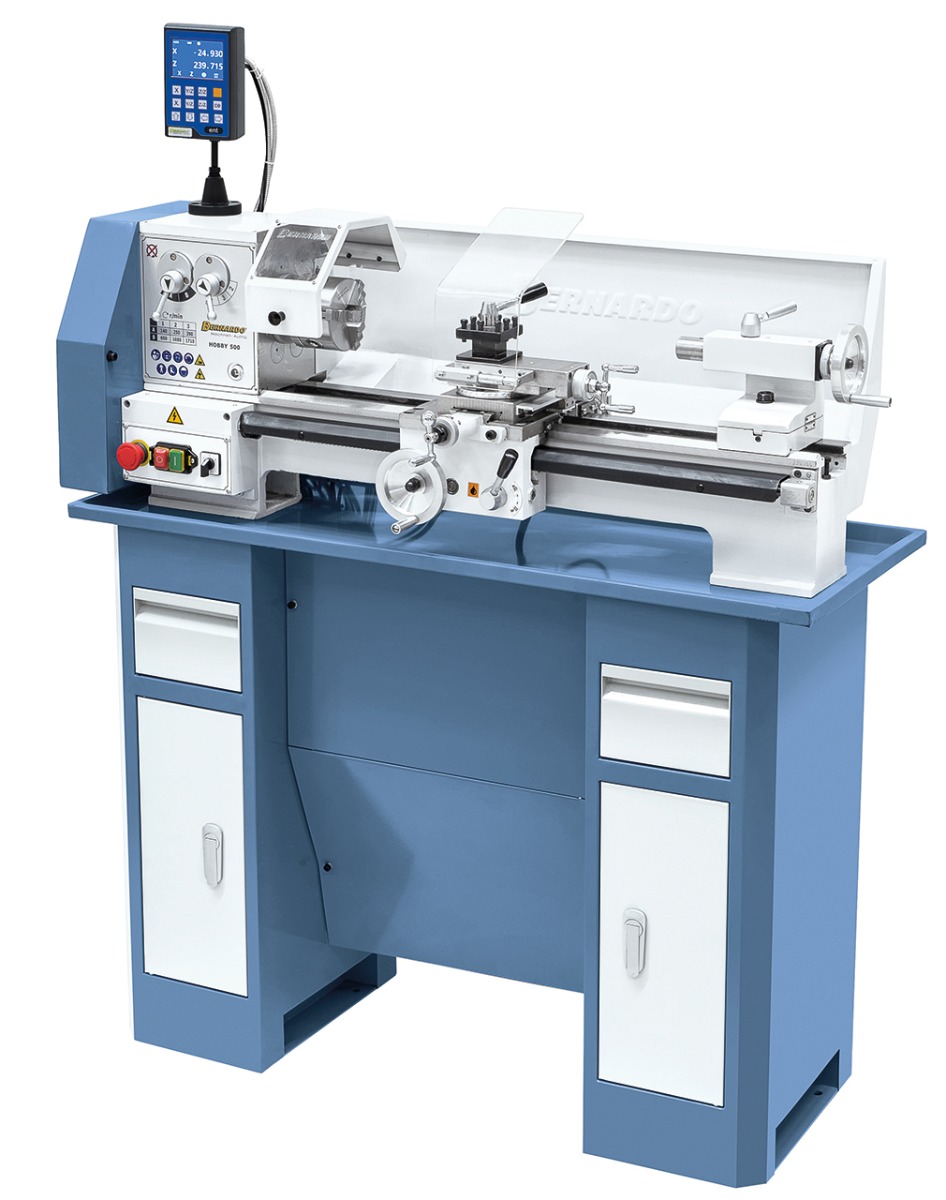 Tischdrehmaschine Hobby 500 / 230 V inkl. 2-Achs-Digitalanzeige DT 40