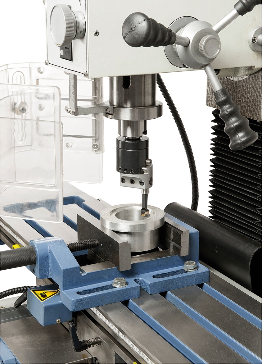 Bohr- und Fräsmaschine BF 30 N Super mit Vorschub inkl. 3-Achs-Digitalanzeige ES-12 V