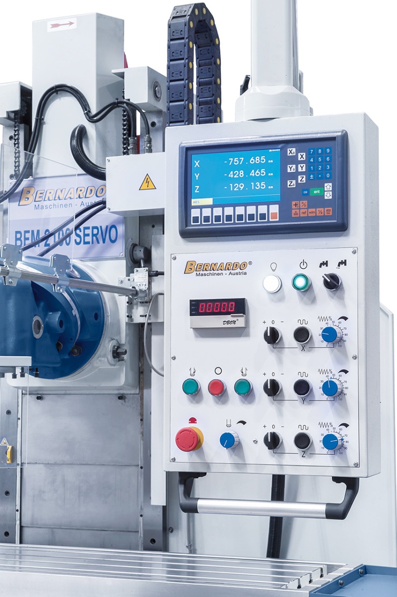 Bettfräsmaschine BFM 2100 Servo inkl. 3-Achs-Digitalanzeige ES-12 H **