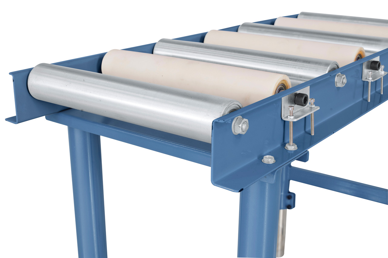PVC-beschichtete Rollen (Option) zur Vermeidung von Kratzern am Werkst&#252;ck