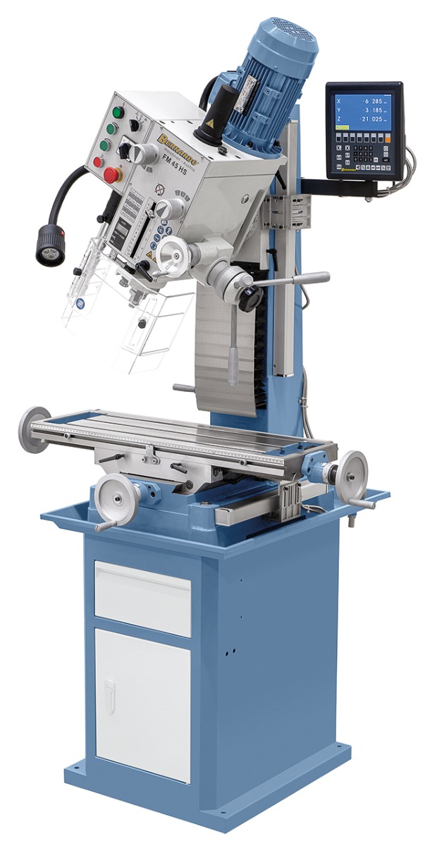 Bohr- und Fräsmaschine FM 45 HS inkl. 3-Achs-Digitalanzeige ES-12 V